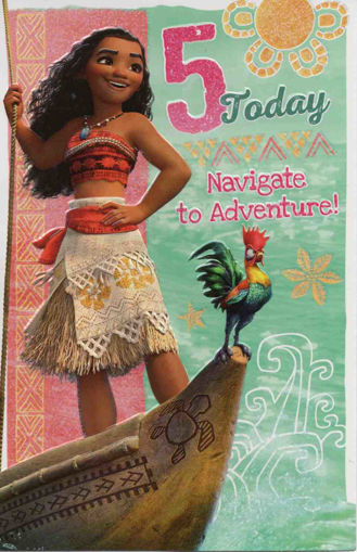 Picture of 5 TODAY - NAVIGATE TO ADVENTURE - BIRTHDAY CARD MOANA